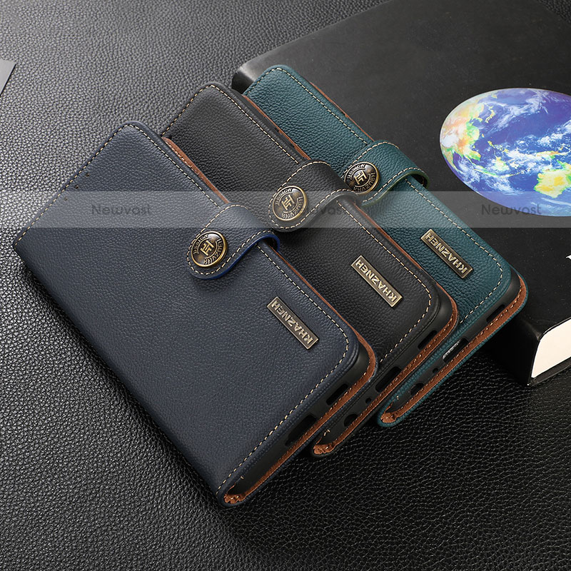 Leather Case Stands Flip Cover Holder B02H for Motorola Moto E20