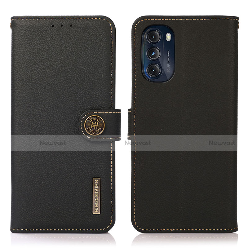 Leather Case Stands Flip Cover Holder B02H for Motorola Moto G 5G (2022)