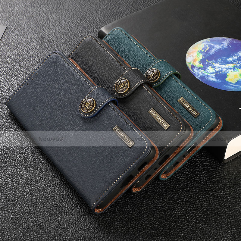 Leather Case Stands Flip Cover Holder B02H for Motorola Moto G Power (2021)