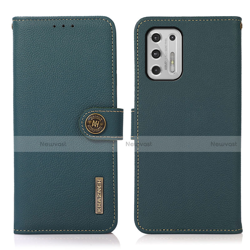 Leather Case Stands Flip Cover Holder B02H for Motorola Moto G Stylus (2021)