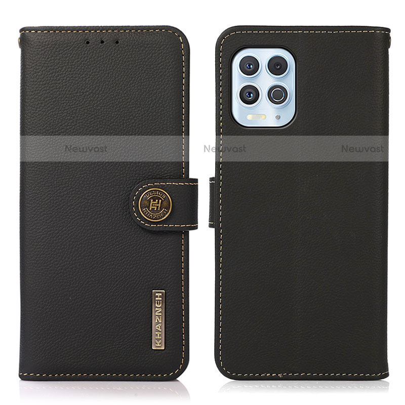 Leather Case Stands Flip Cover Holder B02H for Motorola Moto G100 5G