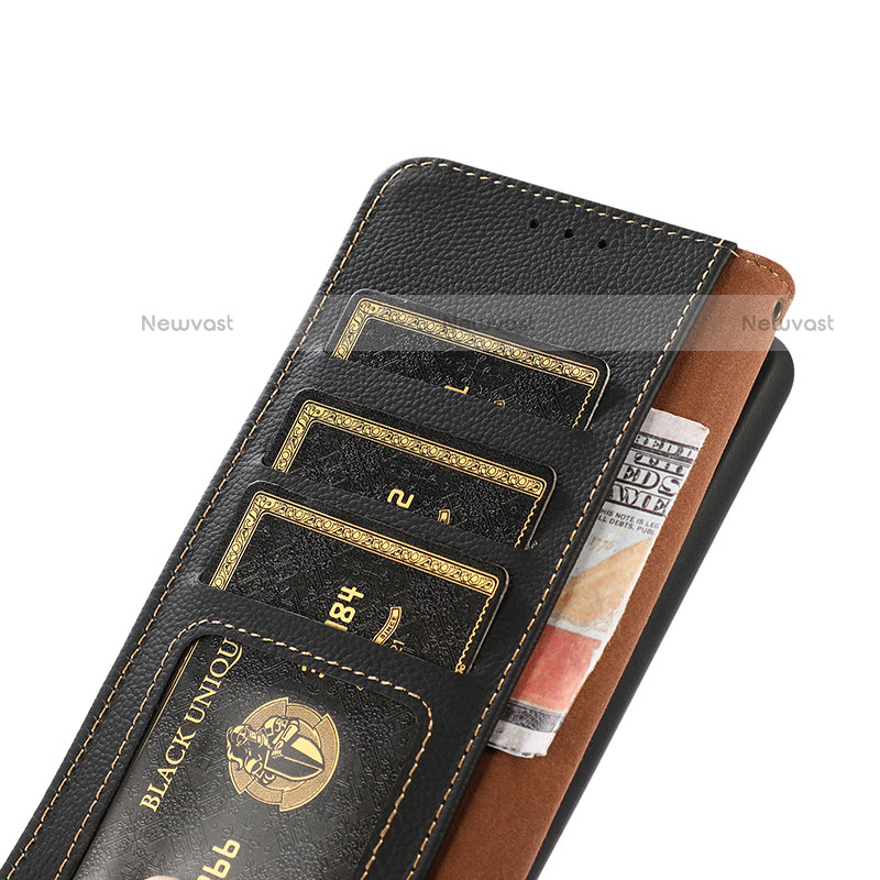 Leather Case Stands Flip Cover Holder B02H for Motorola Moto G51 5G