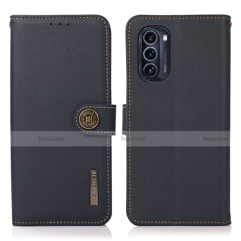 Leather Case Stands Flip Cover Holder B02H for Motorola Moto G52j 5G