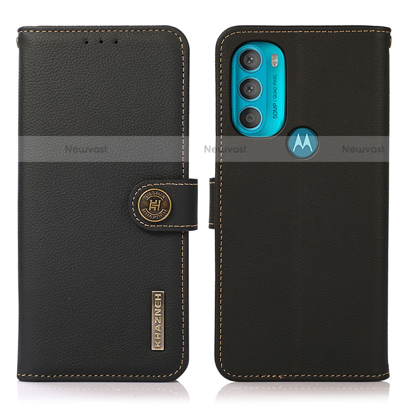 Leather Case Stands Flip Cover Holder B02H for Motorola Moto G71 5G