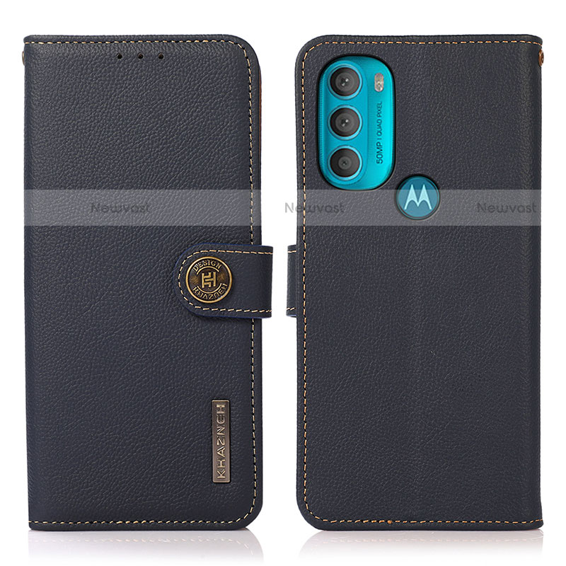 Leather Case Stands Flip Cover Holder B02H for Motorola Moto G71 5G