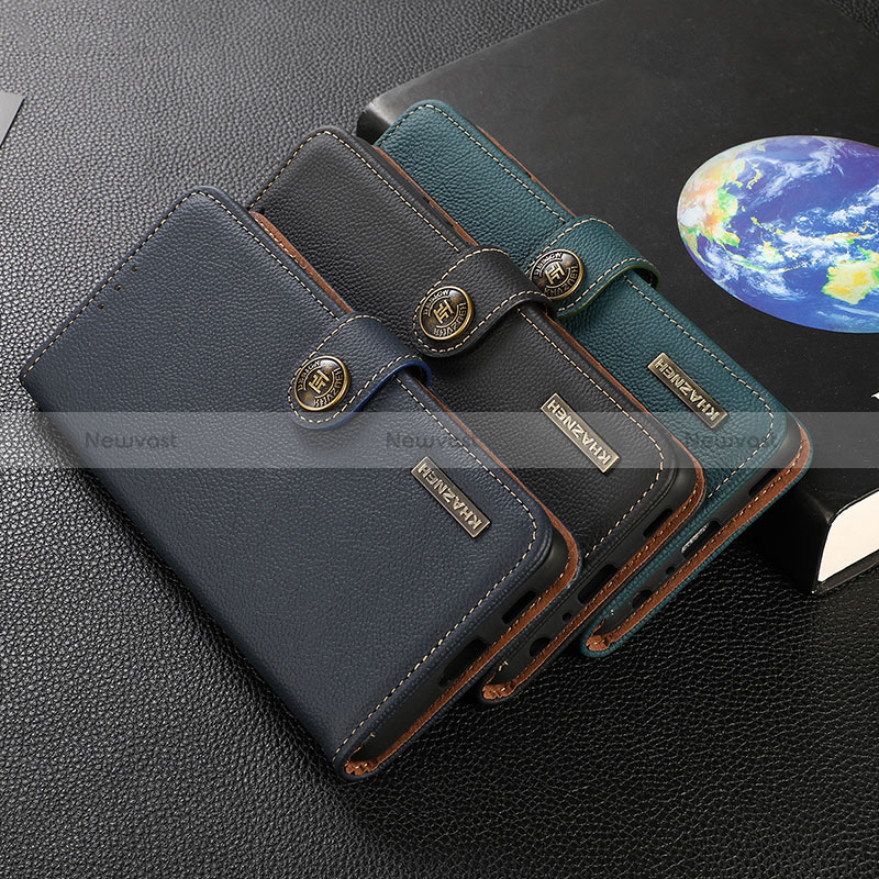 Leather Case Stands Flip Cover Holder B02H for OnePlus 10T 5G