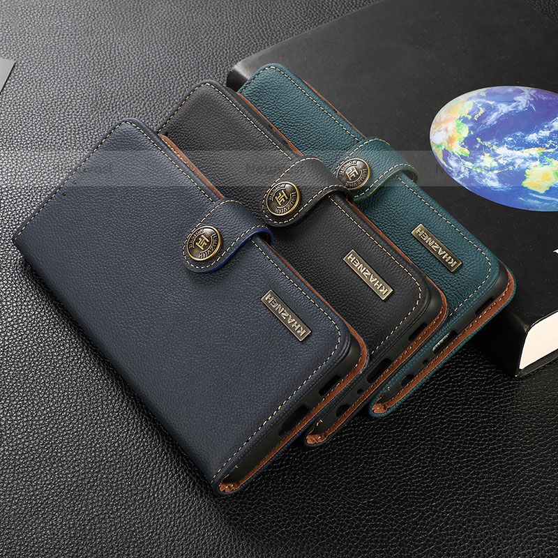 Leather Case Stands Flip Cover Holder B02H for Samsung Galaxy S21 FE 5G