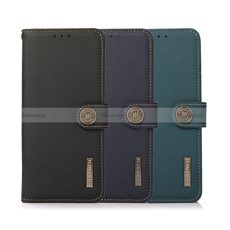 Leather Case Stands Flip Cover Holder B02H for Sharp Aquos Sense4 Basic