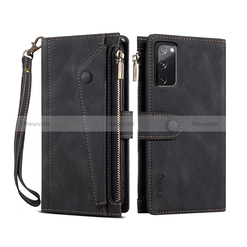 Leather Case Stands Flip Cover Holder B02S for Samsung Galaxy S20 FE (2022) 5G