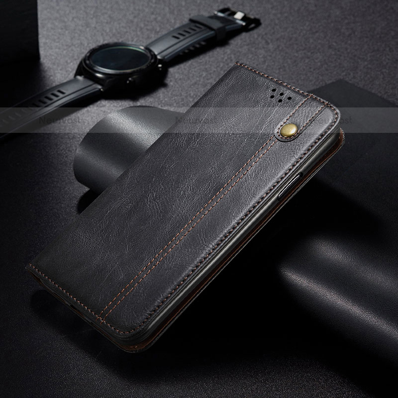 Leather Case Stands Flip Cover Holder B02S for Samsung Galaxy S22 5G