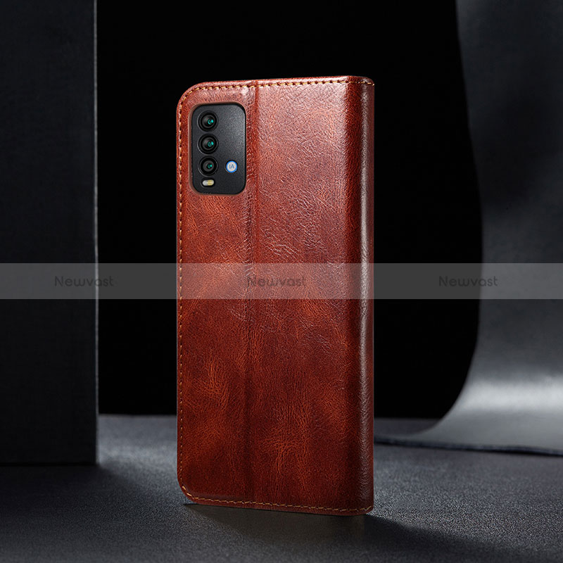 Leather Case Stands Flip Cover Holder B02S for Xiaomi Redmi 9T 4G