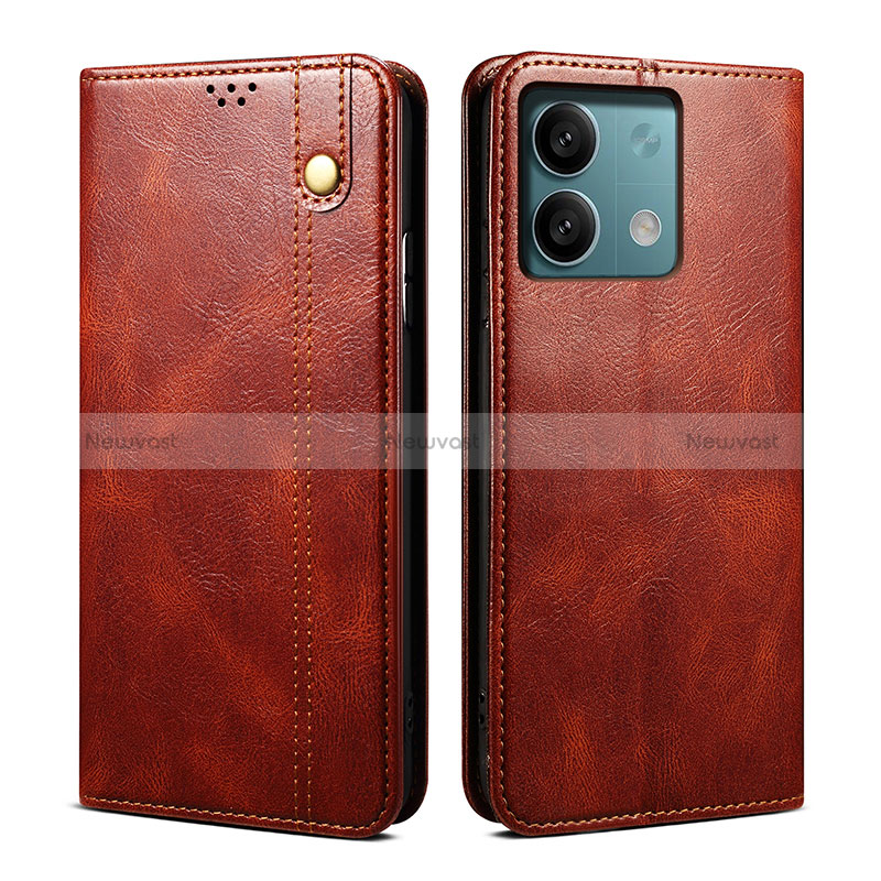Leather Case Stands Flip Cover Holder B02S for Xiaomi Redmi Note 13 Pro 5G