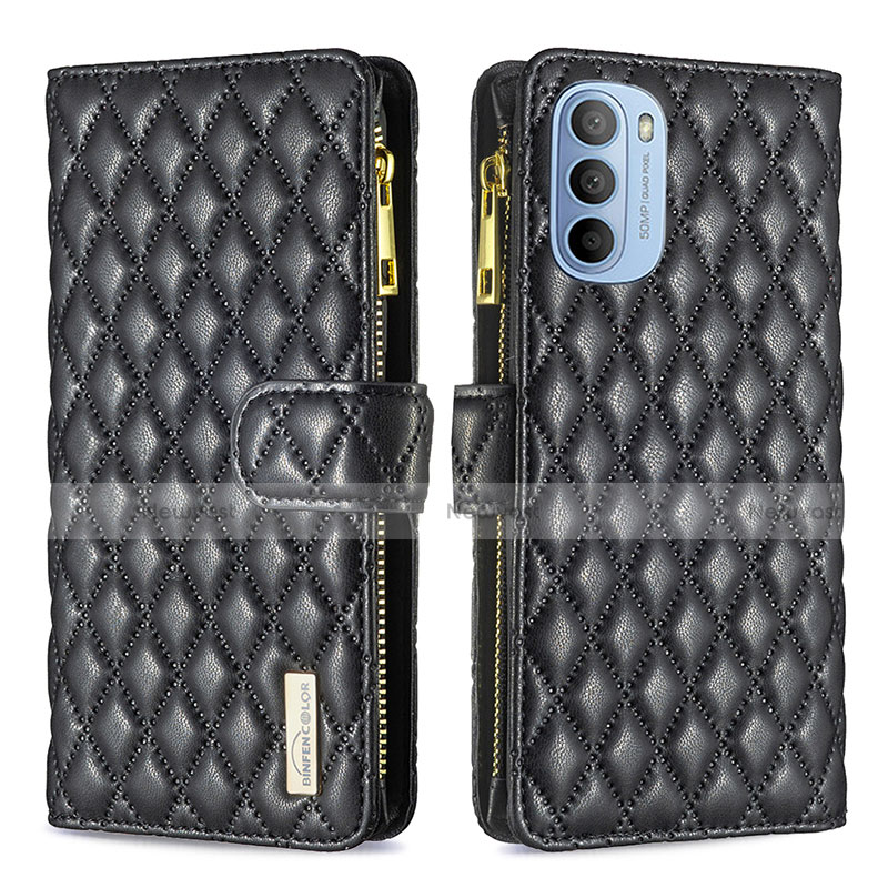 Leather Case Stands Flip Cover Holder B03F for Motorola Moto G41