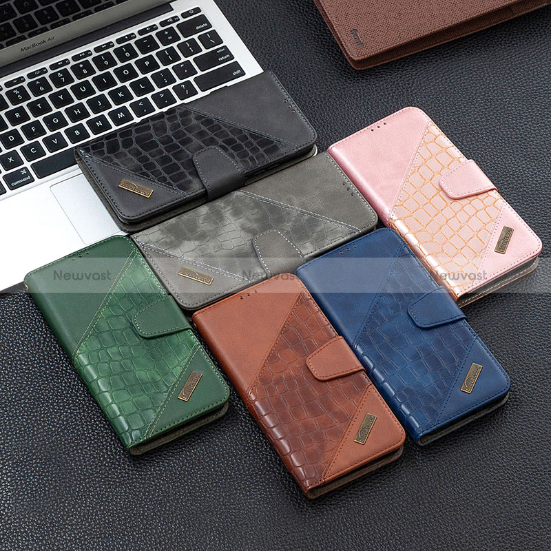 Leather Case Stands Flip Cover Holder B03F for Samsung Galaxy A12 Nacho