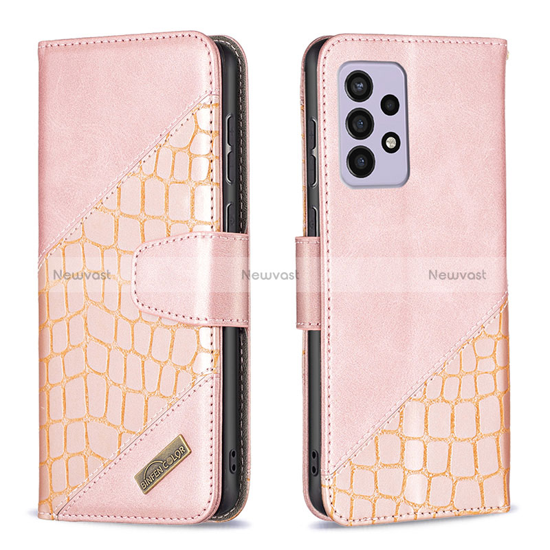 Leather Case Stands Flip Cover Holder B03F for Samsung Galaxy A33 5G