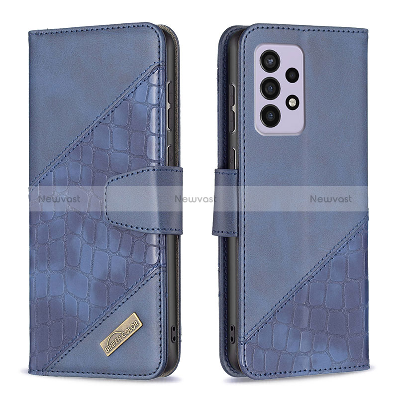 Leather Case Stands Flip Cover Holder B03F for Samsung Galaxy A33 5G