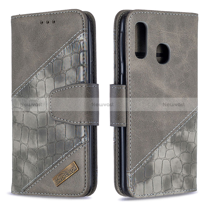 Leather Case Stands Flip Cover Holder B03F for Samsung Galaxy A40