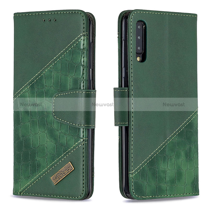 Leather Case Stands Flip Cover Holder B03F for Samsung Galaxy A50