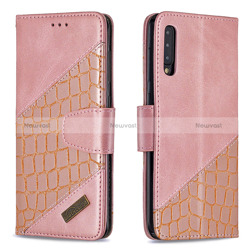 Leather Case Stands Flip Cover Holder B03F for Samsung Galaxy A50