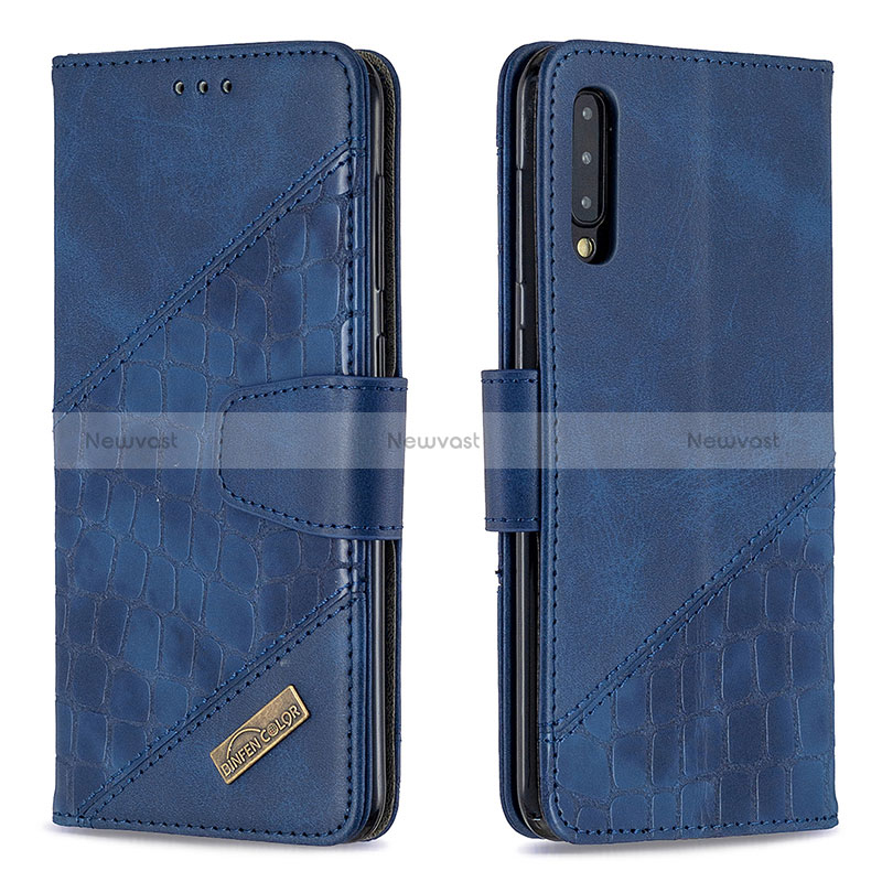 Leather Case Stands Flip Cover Holder B03F for Samsung Galaxy A50