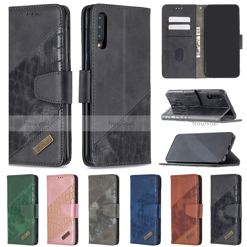 Leather Case Stands Flip Cover Holder B03F for Samsung Galaxy A50S