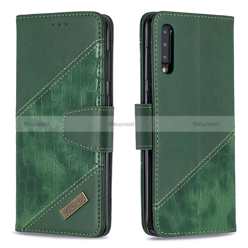 Leather Case Stands Flip Cover Holder B03F for Samsung Galaxy A50S