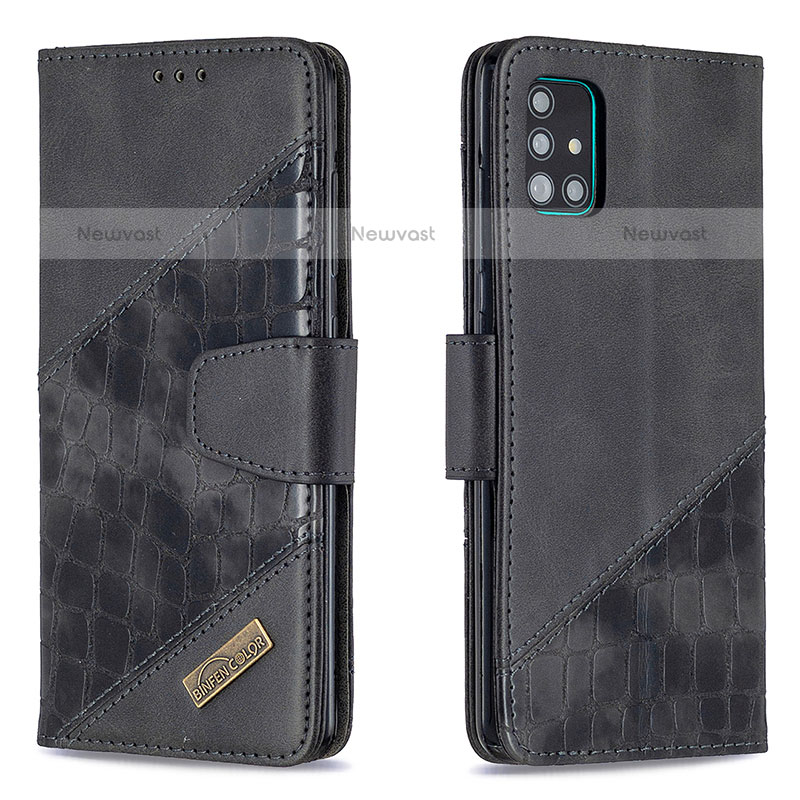 Leather Case Stands Flip Cover Holder B03F for Samsung Galaxy A51 4G