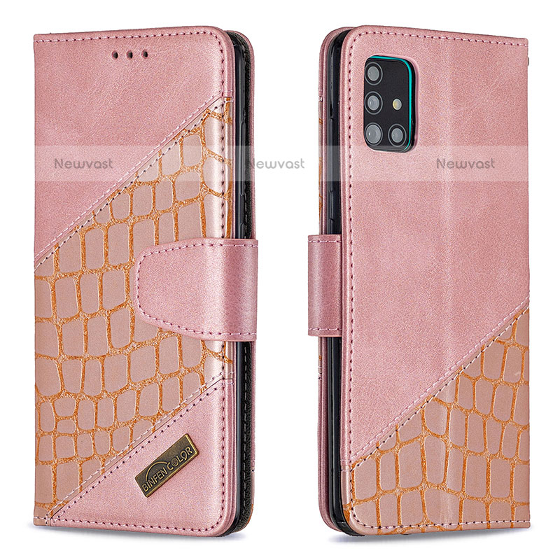Leather Case Stands Flip Cover Holder B03F for Samsung Galaxy A51 4G
