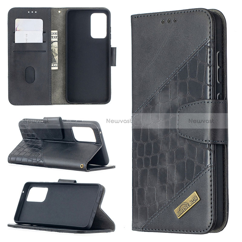 Leather Case Stands Flip Cover Holder B03F for Samsung Galaxy A52 5G