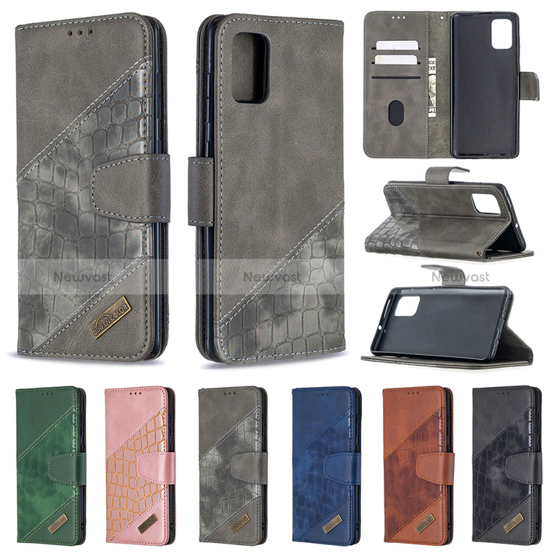 Leather Case Stands Flip Cover Holder B03F for Samsung Galaxy A71 5G