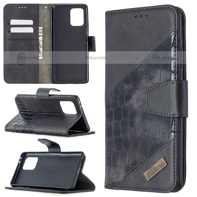 Leather Case Stands Flip Cover Holder B03F for Samsung Galaxy A91