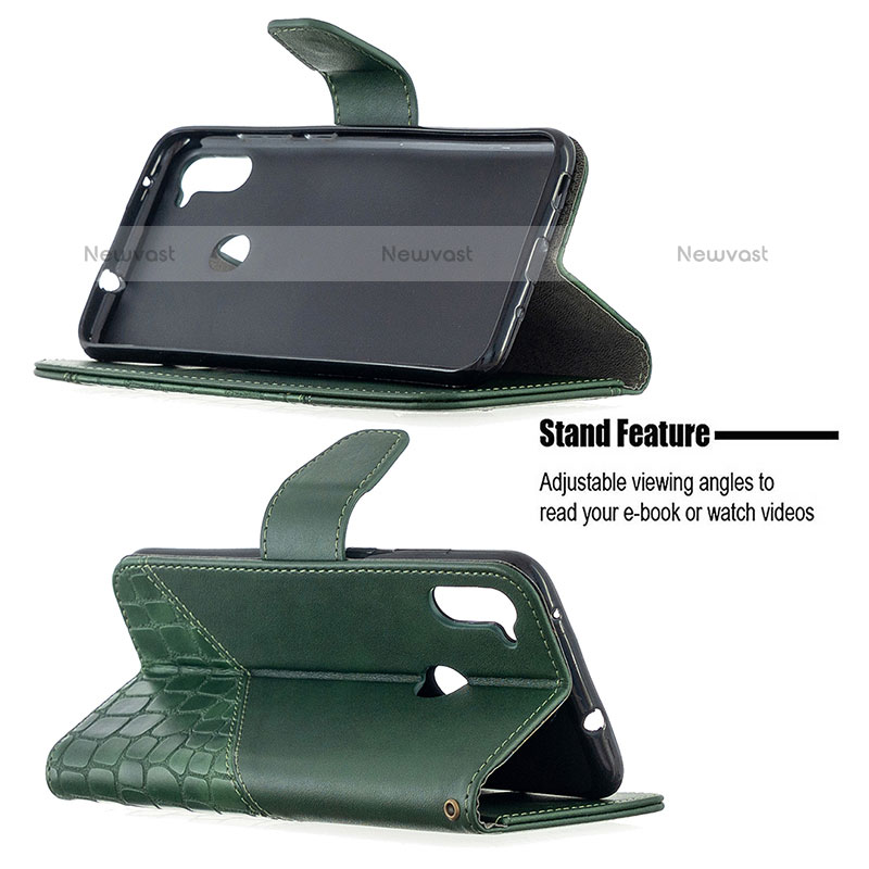Leather Case Stands Flip Cover Holder B03F for Samsung Galaxy M11