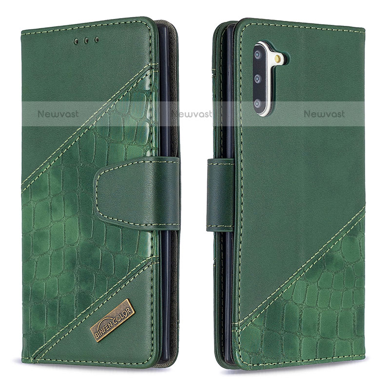 Leather Case Stands Flip Cover Holder B03F for Samsung Galaxy Note 10 5G