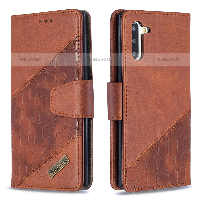 Leather Case Stands Flip Cover Holder B03F for Samsung Galaxy Note 10 5G