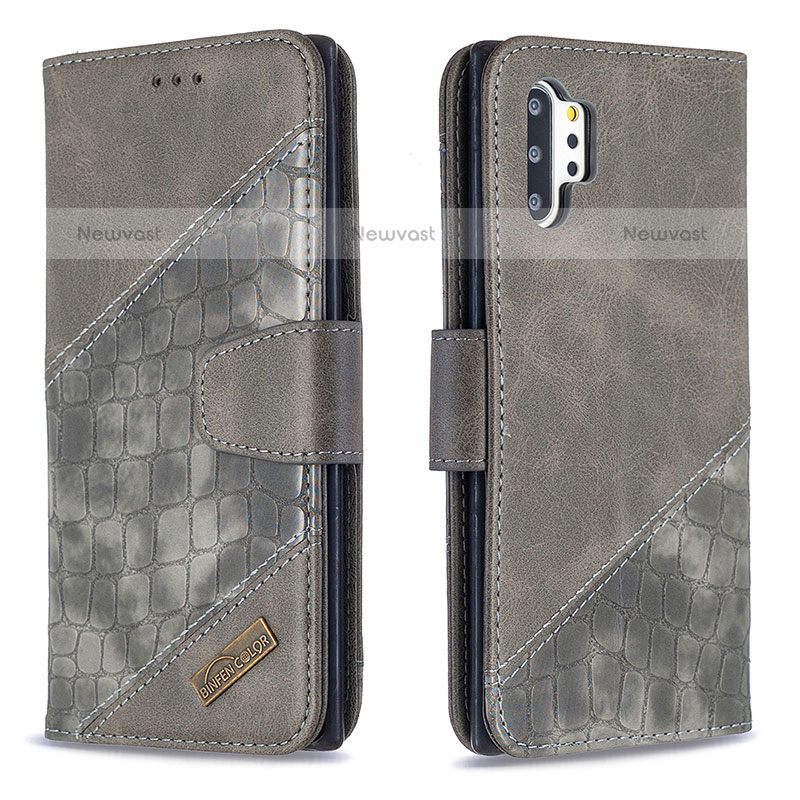 Leather Case Stands Flip Cover Holder B03F for Samsung Galaxy Note 10 Plus 5G