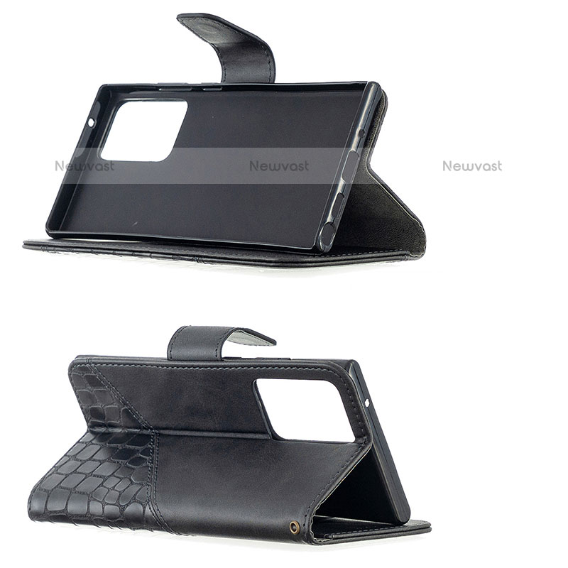 Leather Case Stands Flip Cover Holder B03F for Samsung Galaxy Note 20 Ultra 5G