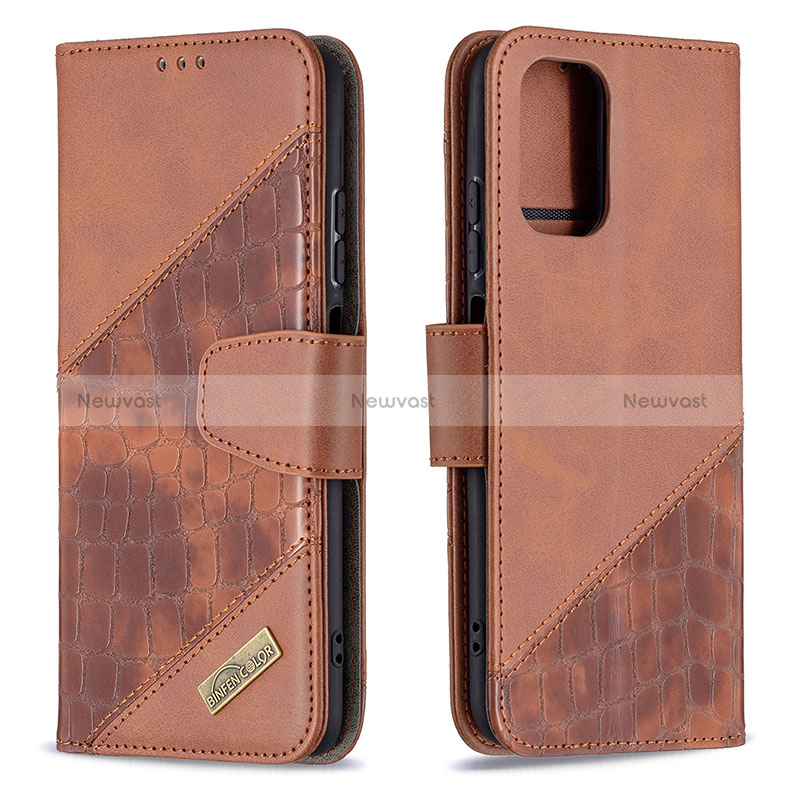 Leather Case Stands Flip Cover Holder B03F for Xiaomi Poco M5S