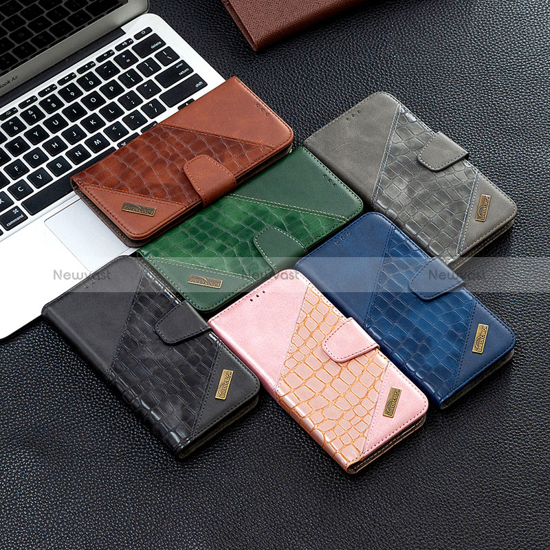 Leather Case Stands Flip Cover Holder B03F for Xiaomi Poco X4 NFC