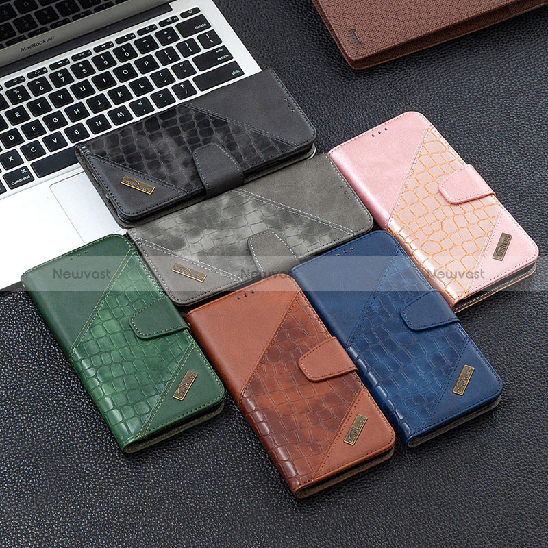 Leather Case Stands Flip Cover Holder B03F for Xiaomi Redmi Note 10S 4G