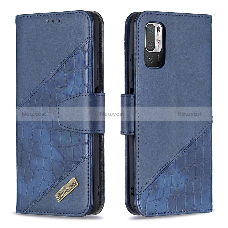 Leather Case Stands Flip Cover Holder B03F for Xiaomi Redmi Note 11 SE 5G
