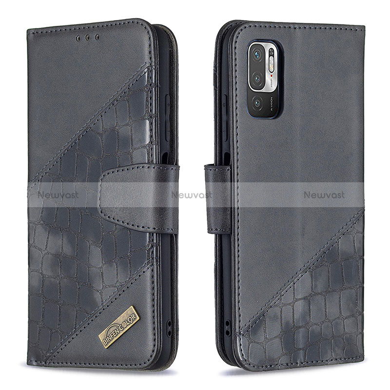 Leather Case Stands Flip Cover Holder B03F for Xiaomi Redmi Note 11 SE 5G