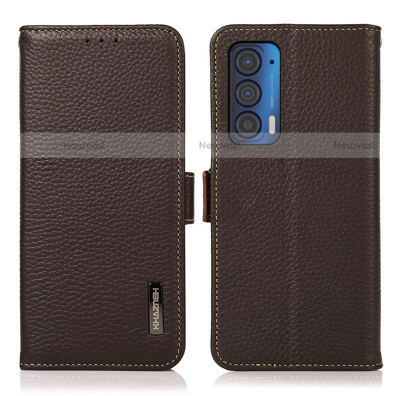 Leather Case Stands Flip Cover Holder B03H for Motorola Moto Edge (2021) 5G