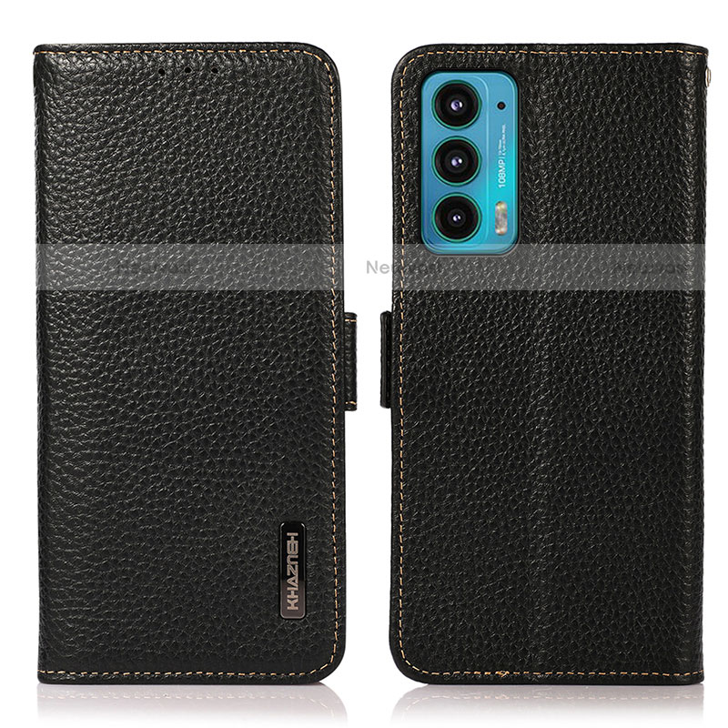 Leather Case Stands Flip Cover Holder B03H for Motorola Moto Edge Lite 5G