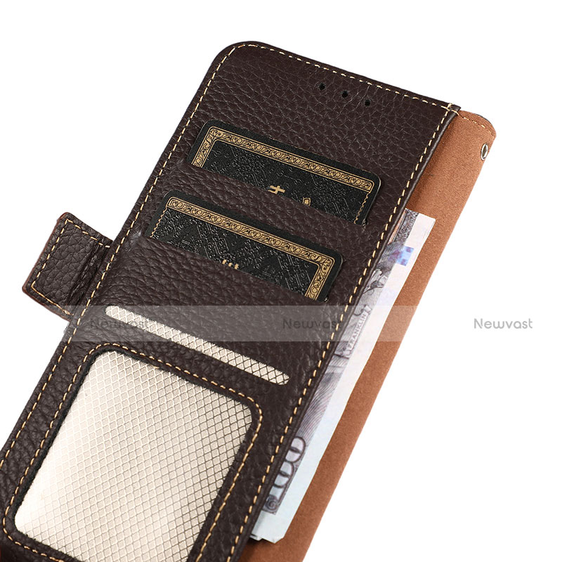 Leather Case Stands Flip Cover Holder B03H for Motorola Moto G Power (2021)