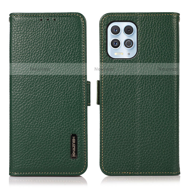 Leather Case Stands Flip Cover Holder B03H for Motorola Moto G100 5G