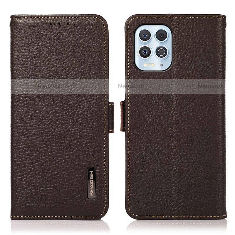 Leather Case Stands Flip Cover Holder B03H for Motorola Moto G100 5G