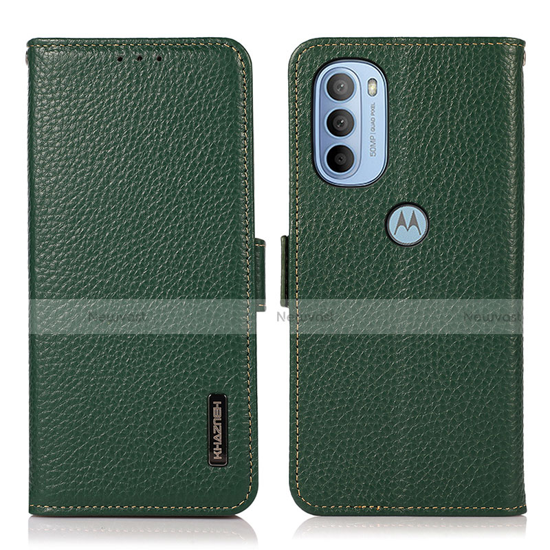 Leather Case Stands Flip Cover Holder B03H for Motorola Moto G41