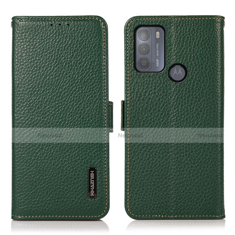 Leather Case Stands Flip Cover Holder B03H for Motorola Moto G50
