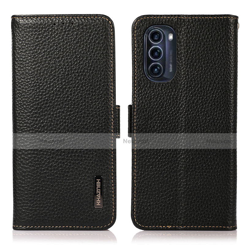 Leather Case Stands Flip Cover Holder B03H for Motorola Moto G52j 5G