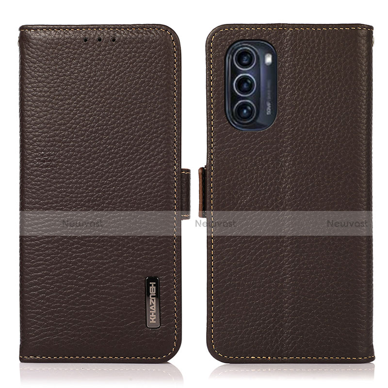Leather Case Stands Flip Cover Holder B03H for Motorola Moto G52j 5G